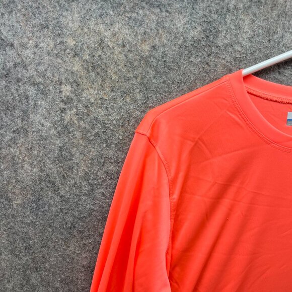 Columbia Shirt Women Large Orange Crewneck Long Sleeve Rapid Creek Sportswear - Picture 8 of 12